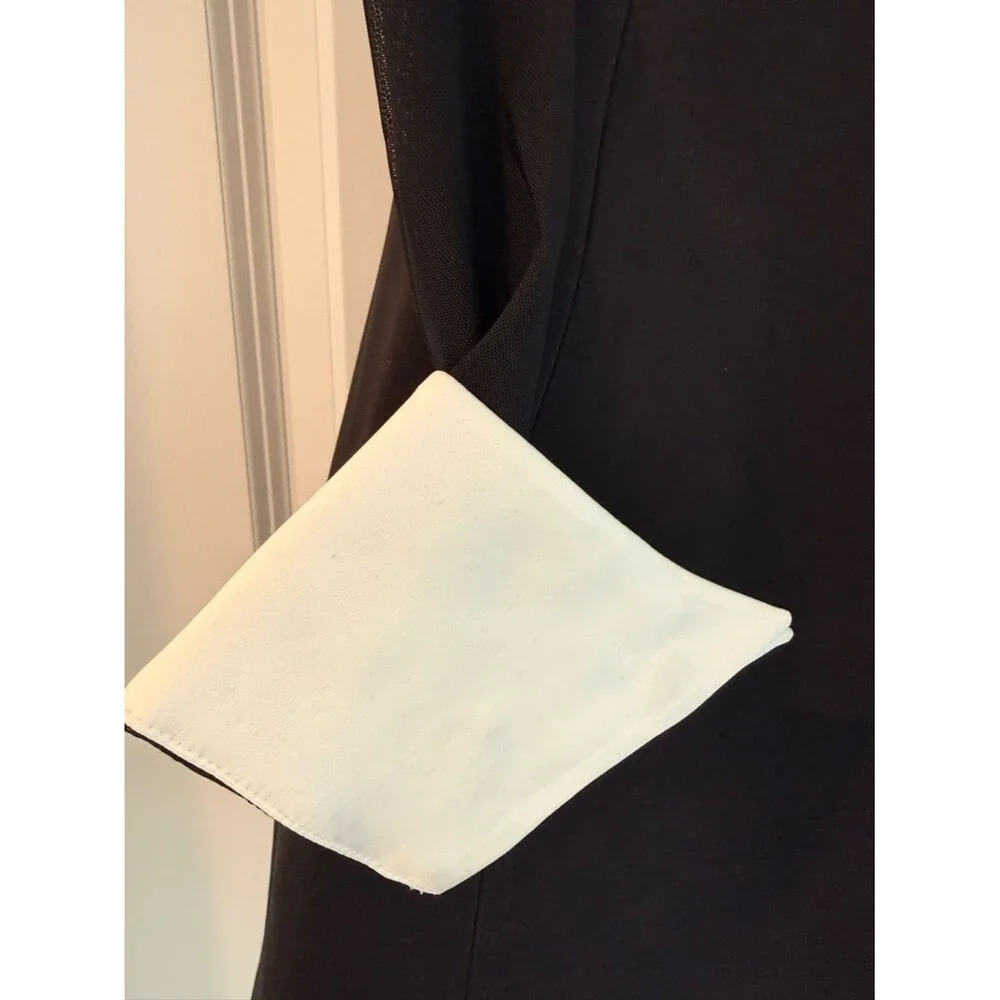 New Bronx and Banco Wednesday Long-Sleeve White Collar Mini dress, wedding guest - Picture 9 of 16